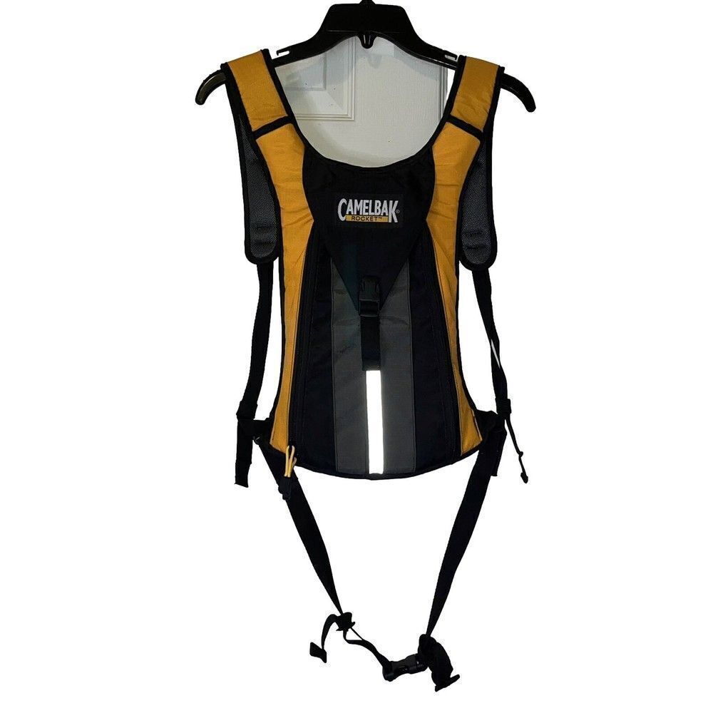Camelbak Rocket Hydration Pack Black‎ Yellow Backpack 72oz 2.1L No Bladder